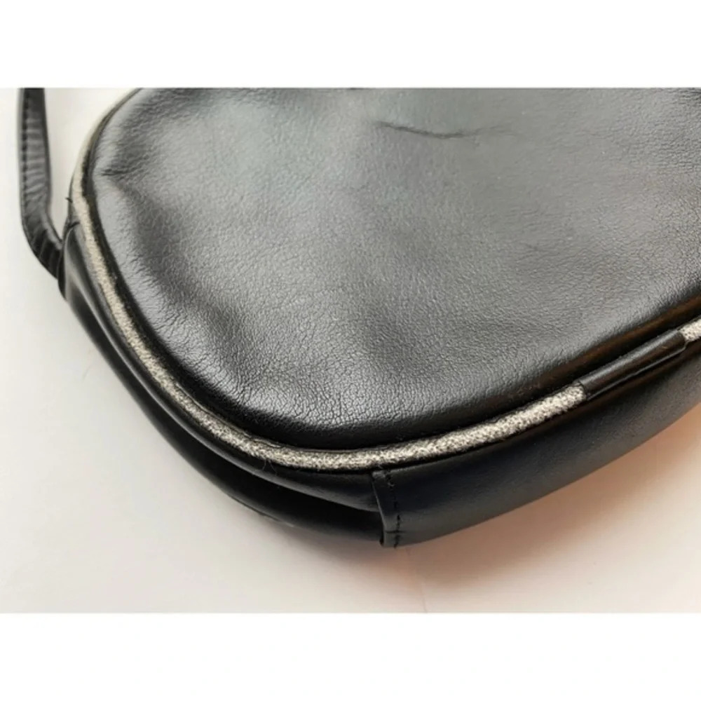 Etienne Aigner • Black Leather-Style Crossbody Purse - Picture 5 of 6